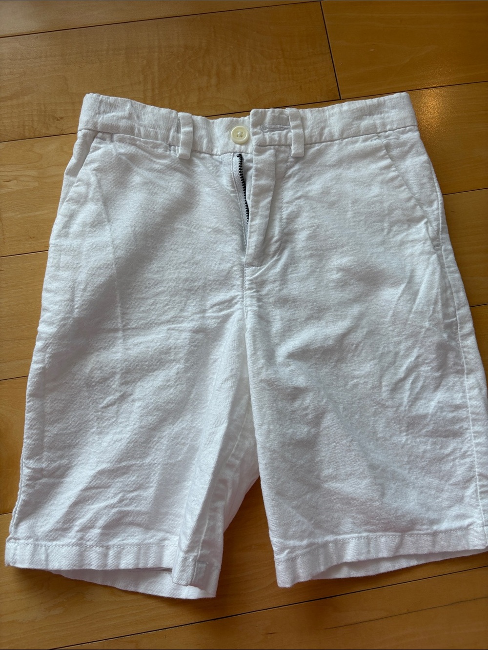 Polo by Ralph Lauren White Linen-Texture Shorts